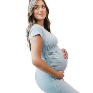 BLANQI Everyday Maternity Cap Sleeve
Crew Neck Dress